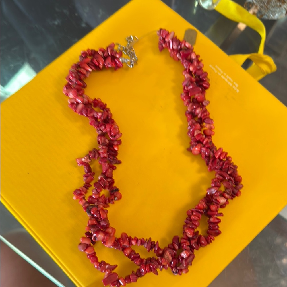 Elegant Red Beaded Necklace